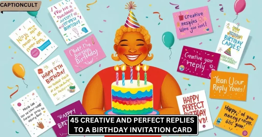 45 Creative and Perfect Replies to a Birthday Invitation Card