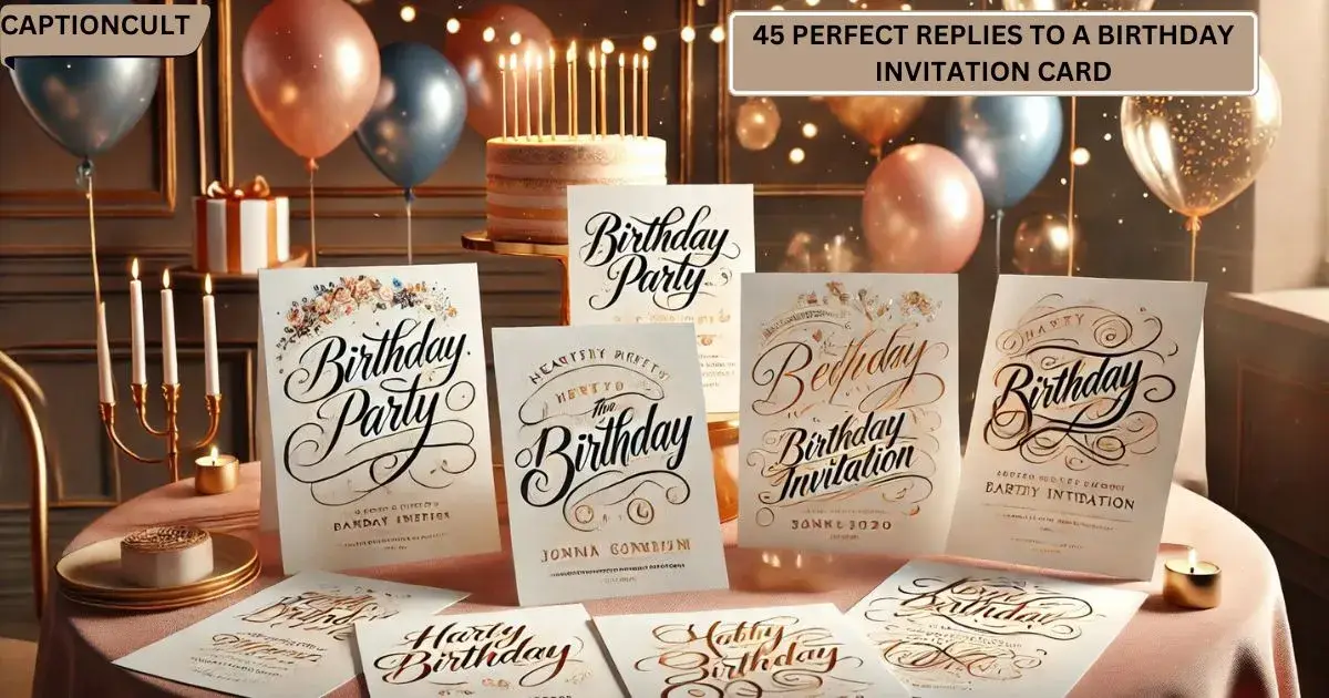 45 Perfect Replies to a Birthday Invitation Card