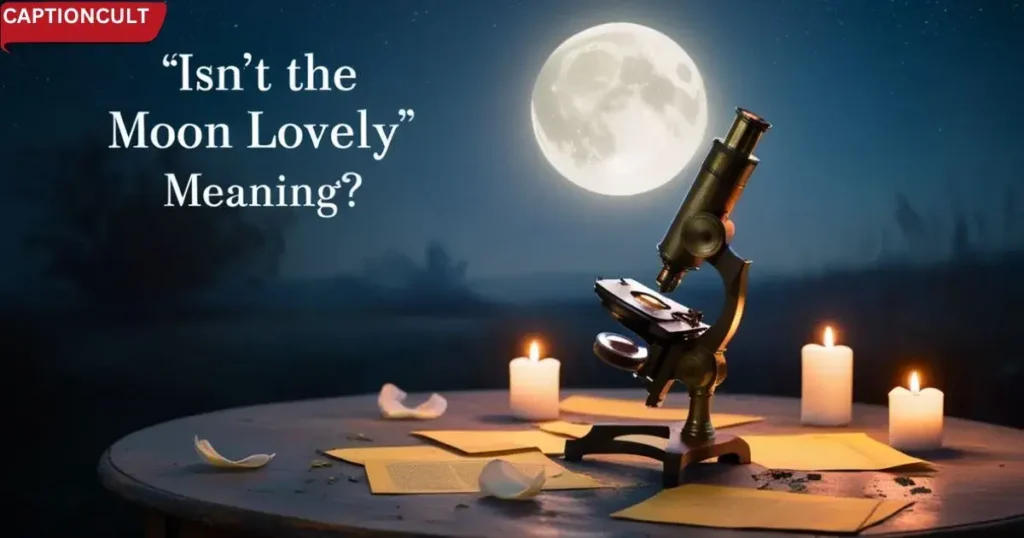 The Context: Unveiling the Nuances of “Isn’t the Moon Lovely Meaning?”