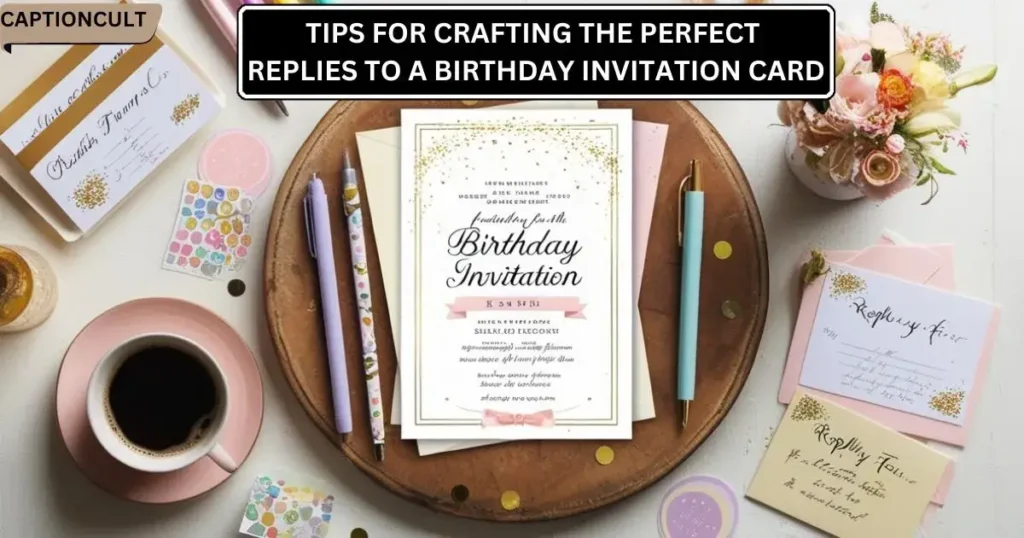 Tips for Crafting the Perfect Replies to a Birthday Invitation Card