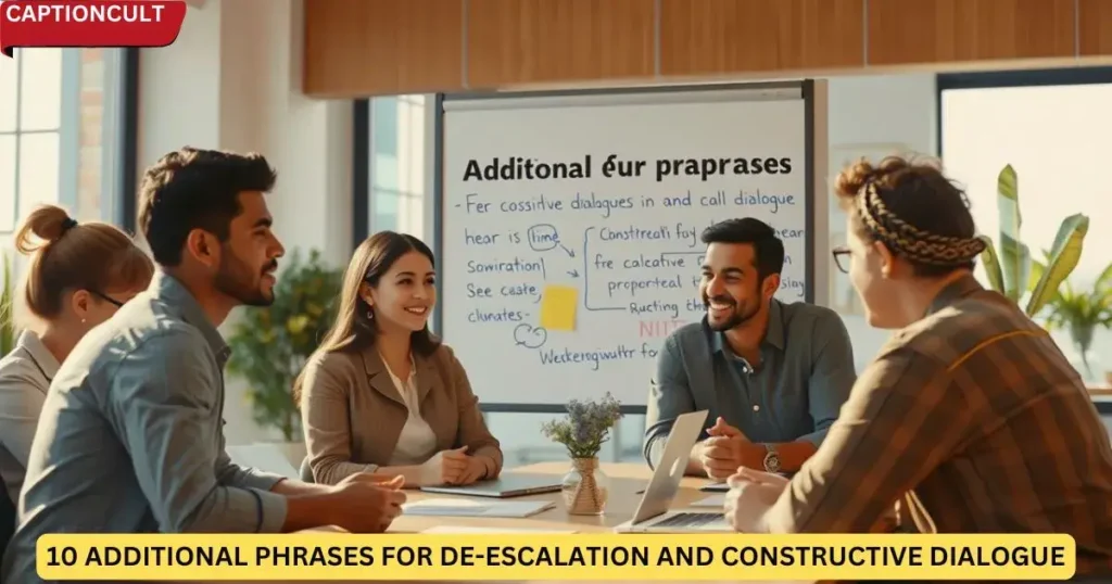 10 Additional Phrases for De-escalation and Constructive Dialogue