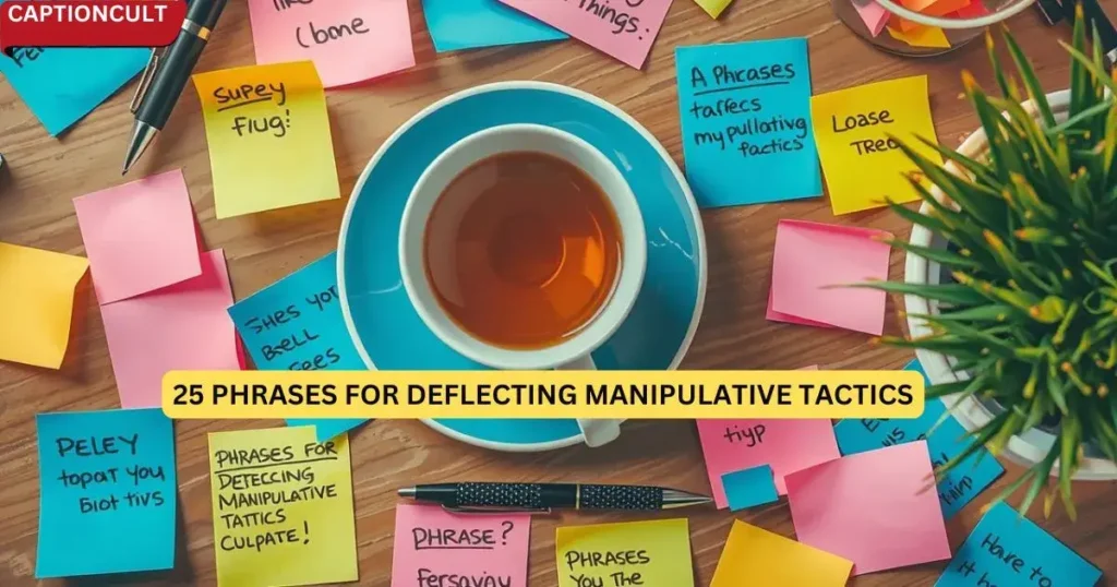 25 Phrases for Deflecting Manipulative Tactics