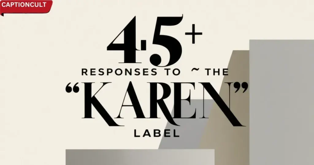 45+ Responses to the "Karen" Label