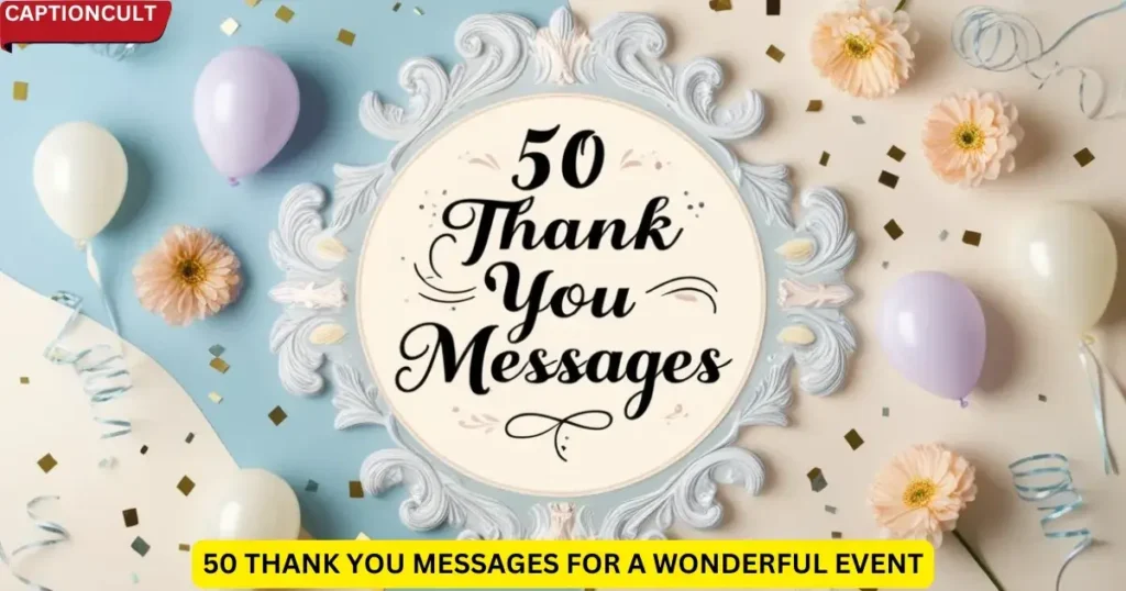 50 Thank You Messages For a Wonderful Event