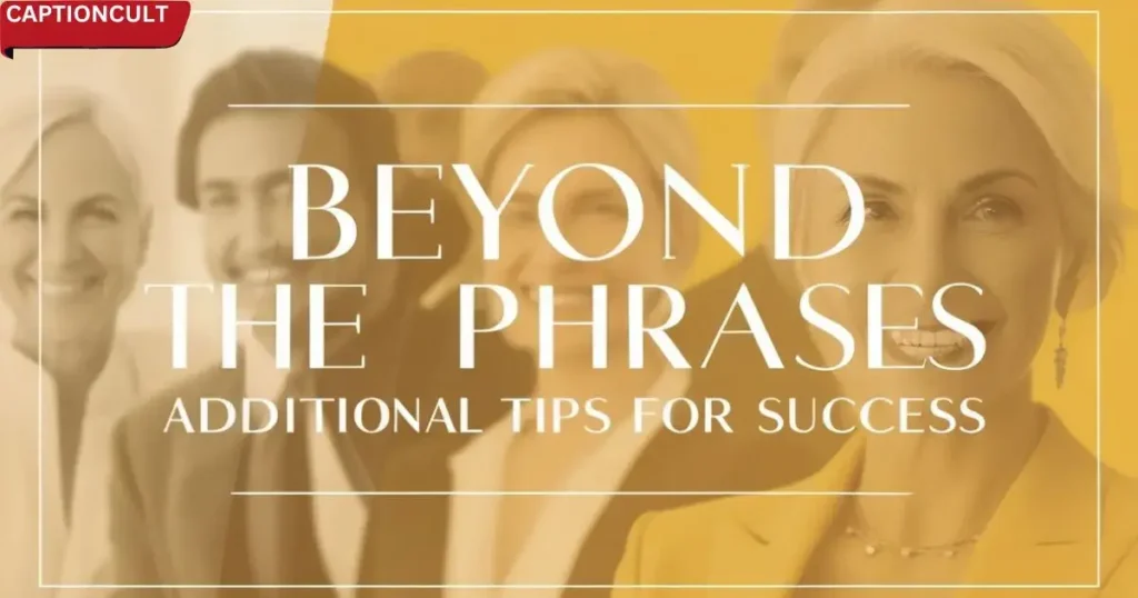 Beyond the Phrases: Additional Tips for Success