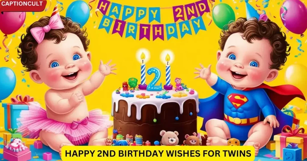 Happy 2nd Birthday Wishes for Twins