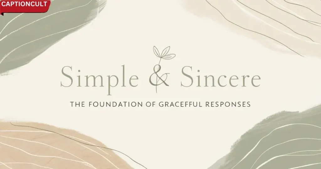 Simple & Sincere: The Foundation of Graceful Responses