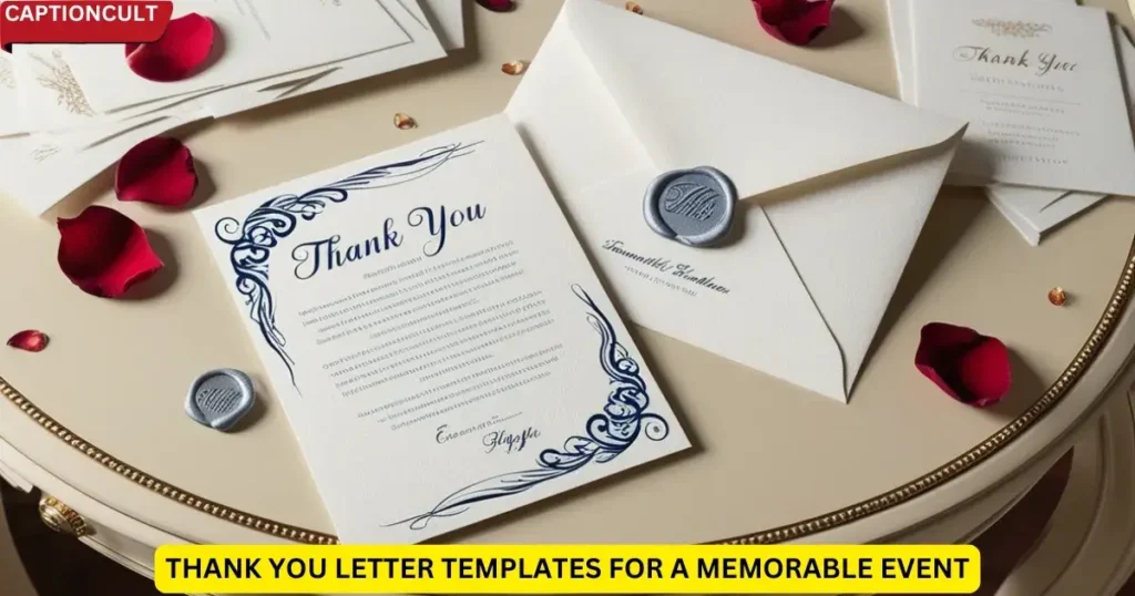 Thank You Letter Templates for A Memorable Event