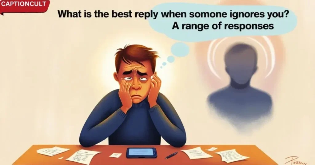 What is the Best Reply When Someone Ignores You? A Range of Responses