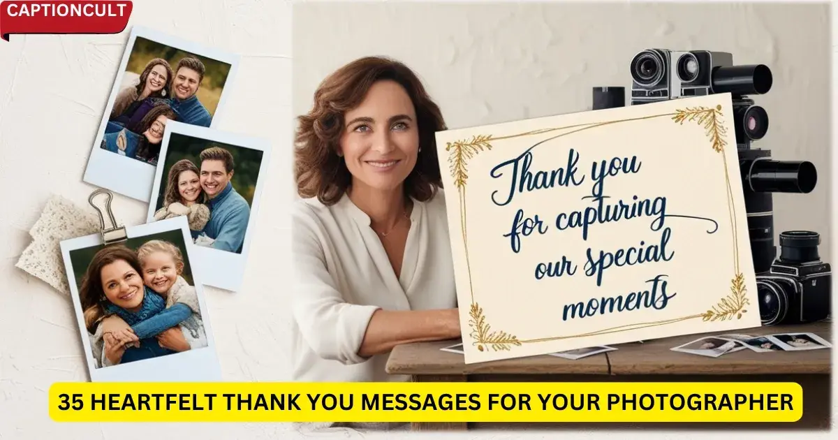 35 Heartfelt Thank You Messages for Your Photographer